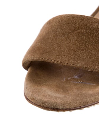 Manolo Blahnik Suede Slingback Sandals