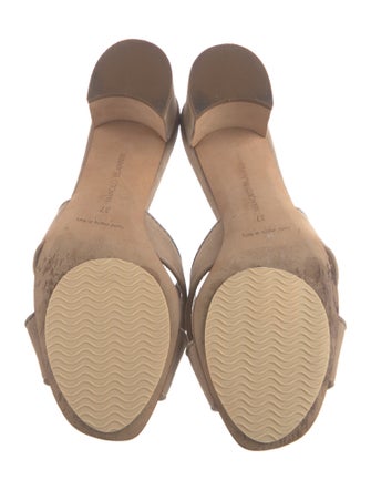 Manolo Blahnik Suede Slides