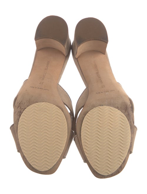 Manolo Blahnik Suede Slides