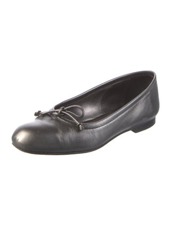 Manolo Blahnik Leather Ballet Flats