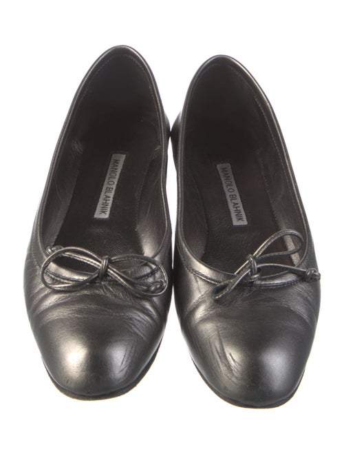 Manolo Blahnik Leather Ballet Flats