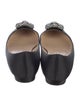 Manolo Blahnik Satin Crystal Embellishments Flats