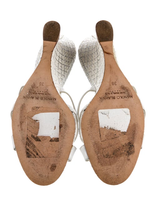 Manolo Blahnik Leather Slides