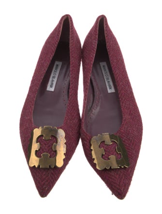Manolo Blahnik Wool Flats