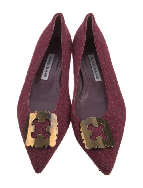 Manolo Blahnik Wool Flats