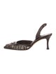Manolo Blahnik Leather Printed Slingback Pumps