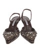 Manolo Blahnik Leather Printed Slingback Pumps
