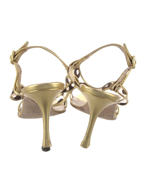 Manolo Blahnik Mesh Mesh Accents Sandals