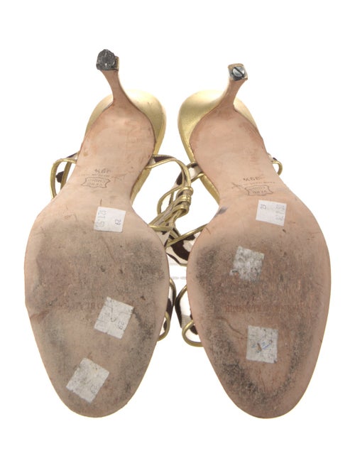 Manolo Blahnik Mesh Mesh Accents Sandals