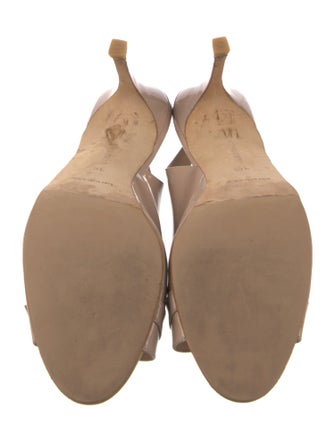 Manolo Blahnik Patent Leather Slingback Sandals