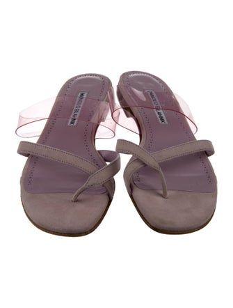 Manolo Blahnik Suede Slides