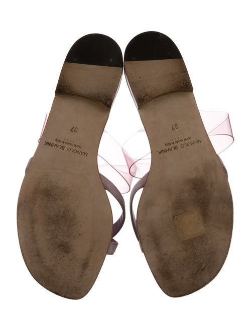 Manolo Blahnik Suede Slides