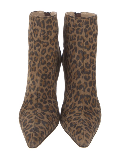 Manolo Blahnik Suede Animal Print Boots