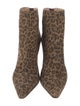 Manolo Blahnik Suede Animal Print Boots