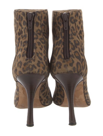 Manolo Blahnik Suede Animal Print Boots