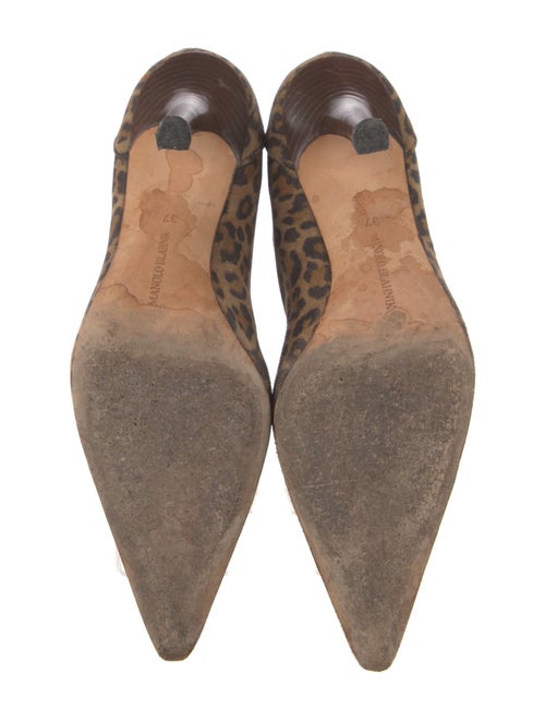 Manolo Blahnik Suede Animal Print Boots