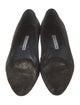 Manolo Blahnik Ponyhair Tweed Pattern Loafers