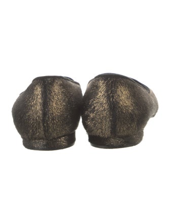 Manolo Blahnik Ponyhair Tweed Pattern Loafers