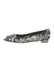Manolo Blahnik Satin Printed Flats