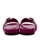 Manolo Blahnik Satin Crystal Embellishments Slides