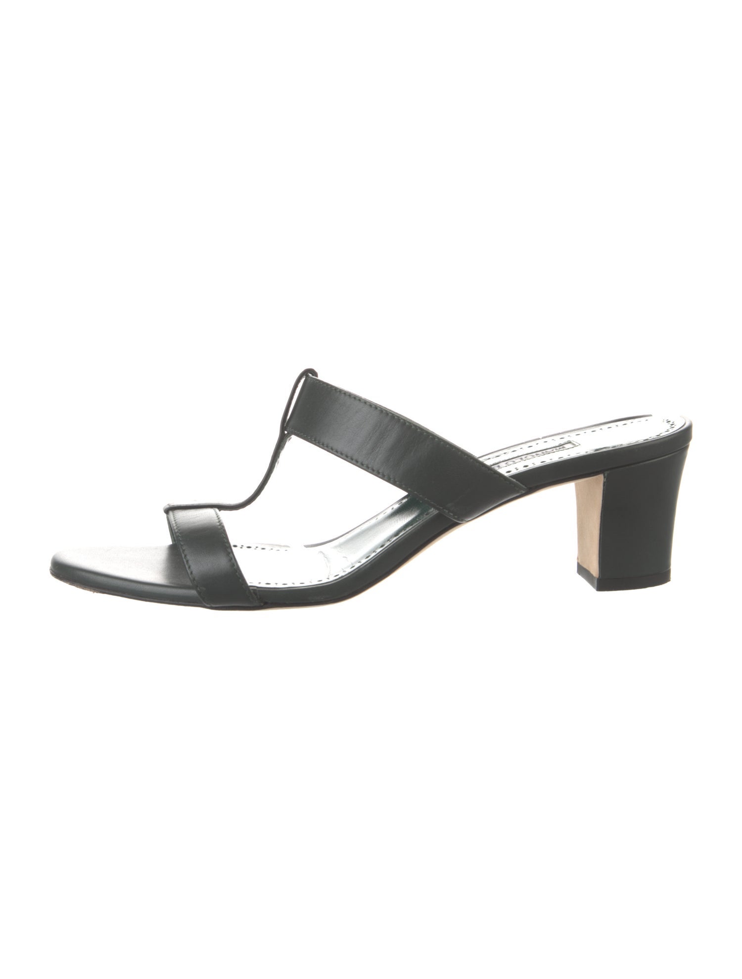 Manolo Blahnik Kesbihi Leather Slides