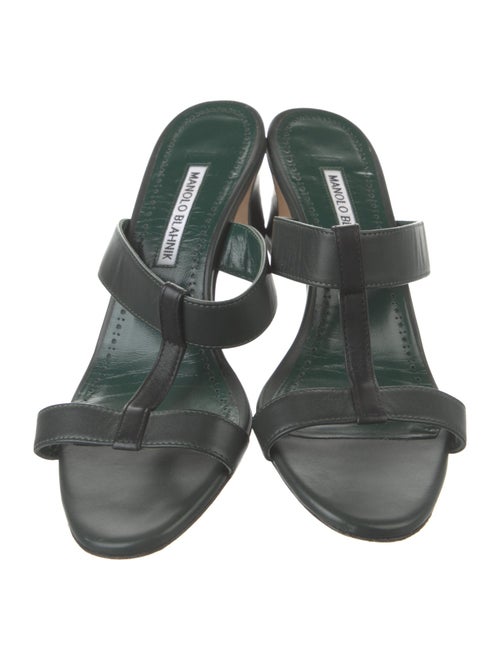 Manolo Blahnik Kesbihi Leather Slides