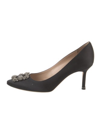 Manolo Blahnik Hangisi Satin Pumps