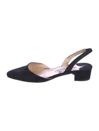 Manolo Blahnik Suede Slingback Pumps