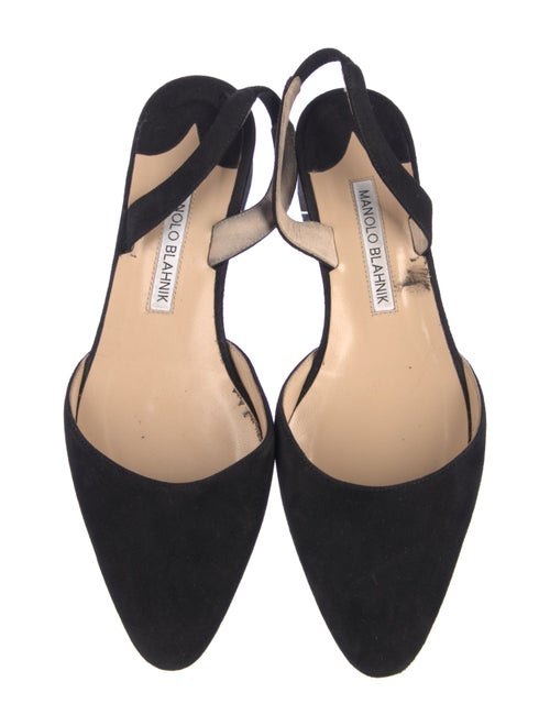 Manolo Blahnik Suede Slingback Pumps