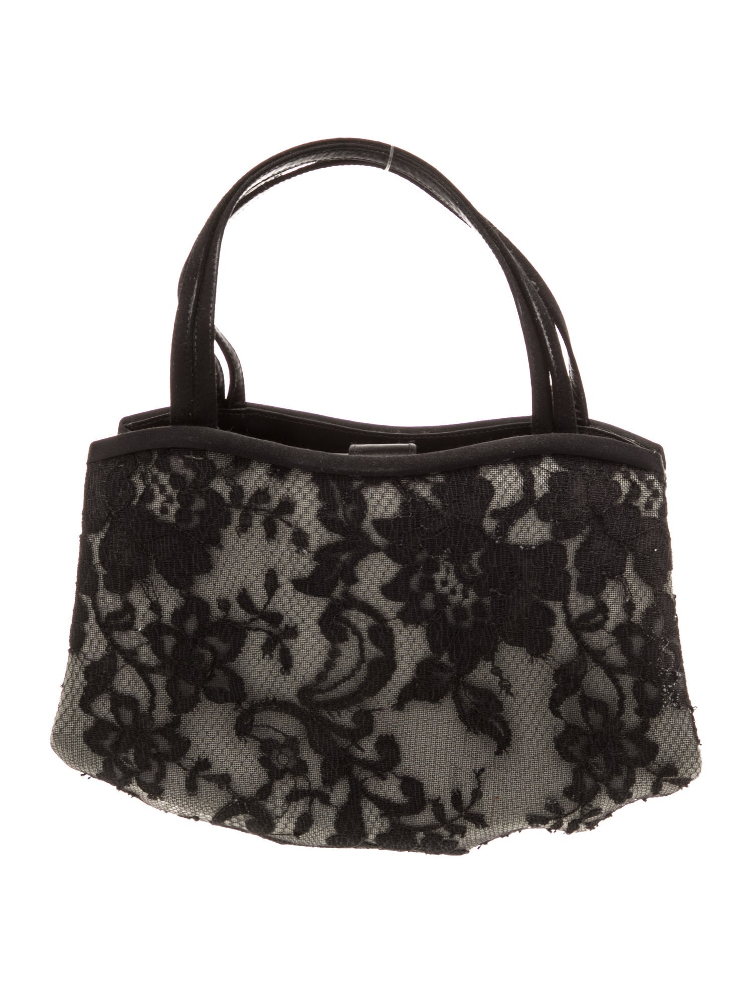 Manolo Blahnik Lace Top Handle Bag