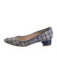 Manolo Blahnik Tweed Printed Flats