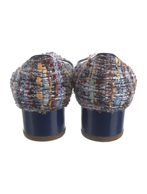 Manolo Blahnik Tweed Printed Flats