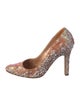 Manolo Blahnik Sequins Printed Pumps