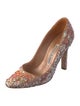 Manolo Blahnik Sequins Printed Pumps