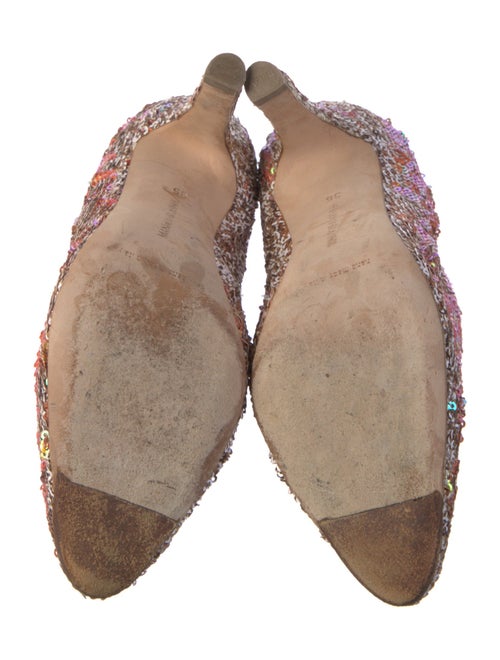 Manolo Blahnik Sequins Printed Pumps