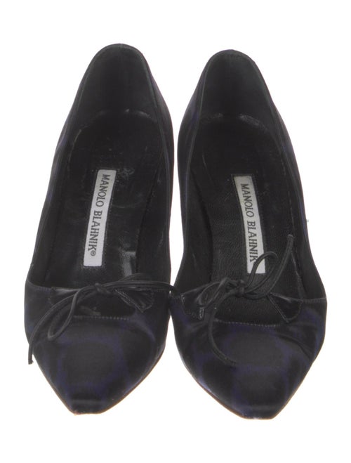 Manolo Blahnik Printed Bow Accents Pumps