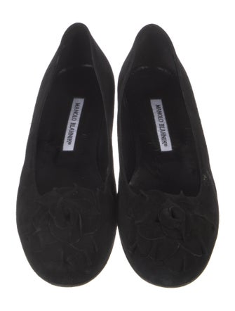 Manolo Blahnik Suede Flats