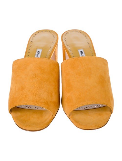 Manolo Blahnik Suede Slides