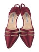 Manolo Blahnik Satin Cutout Accent Slingback Pumps