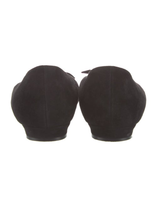 Manolo Blahnik Suede Crystal Embellishments Flats