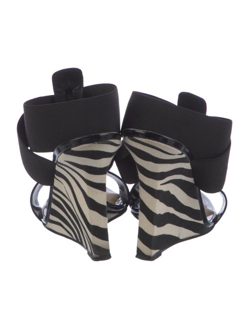 Manolo Blahnik Canvas T-Strap Sandals