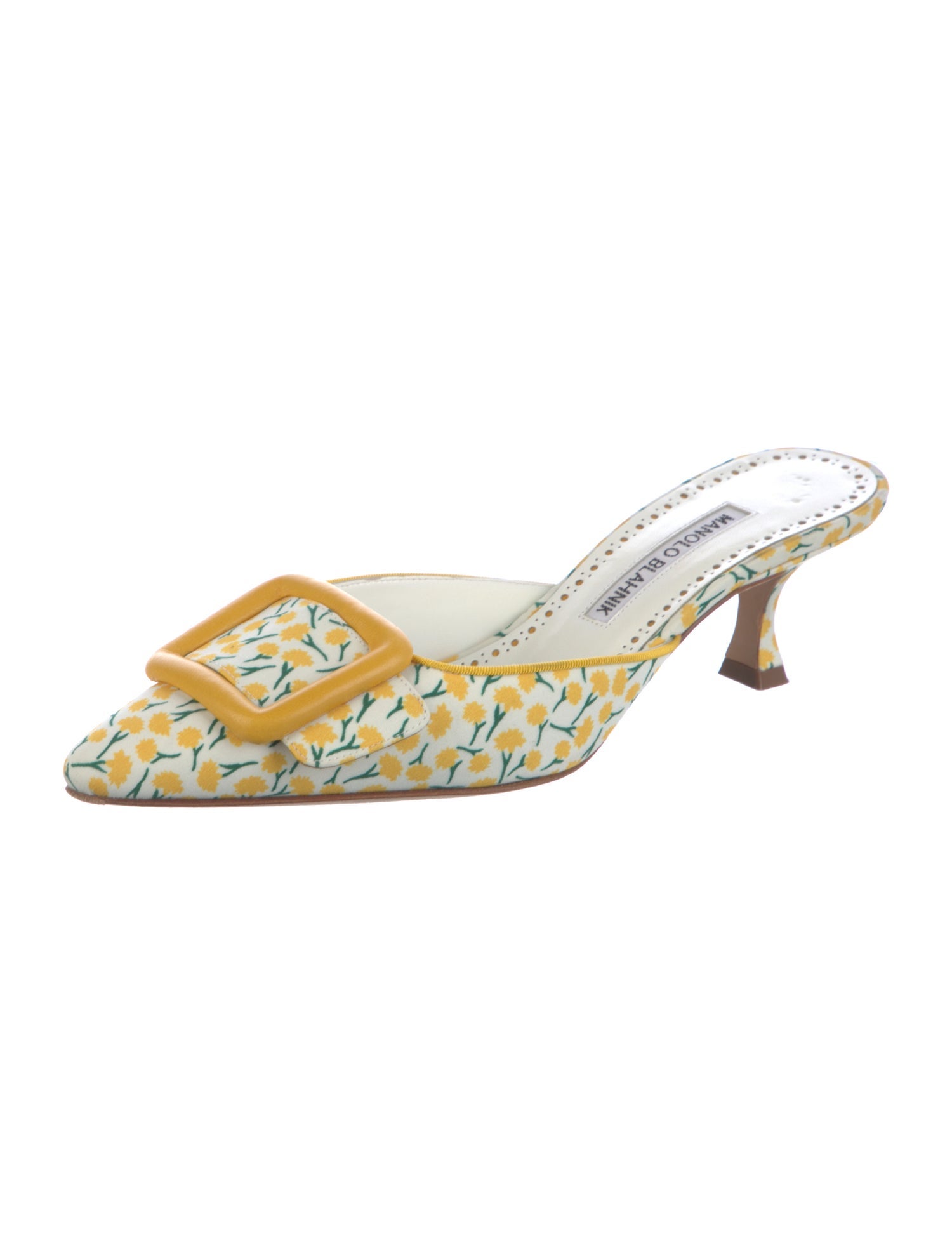 Manolo Blahnik Printed Mules