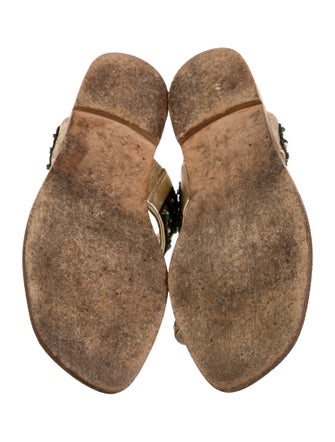 Manolo Blahnik Leather Slides