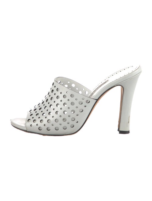 Manolo Blahnik Leather Slides