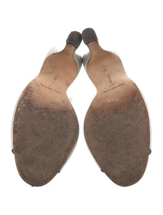 Manolo Blahnik Leather Slides