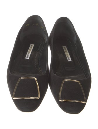 Manolo Blahnik Suede Flats