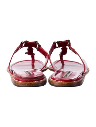 Manolo Blahnik Patent Leather Slides