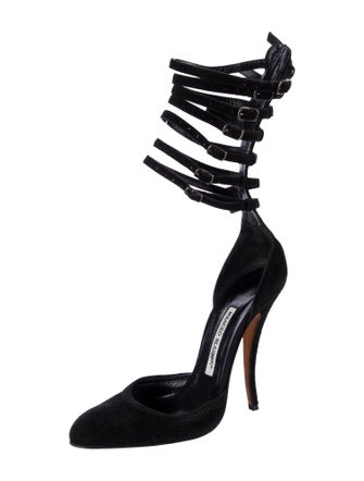 Manolo Blahnik Suede Gladiator Sandals