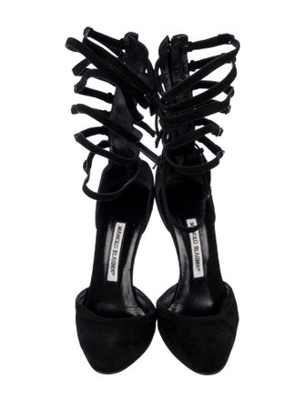 Manolo Blahnik Suede Gladiator Sandals