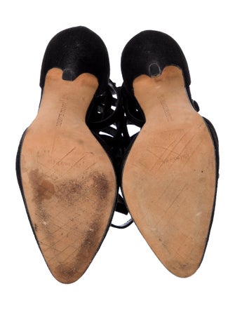 Manolo Blahnik Suede Gladiator Sandals